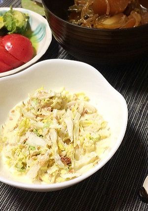 白菜わしわし♪「味噌マヨサラダ」-レシピのメイン写真