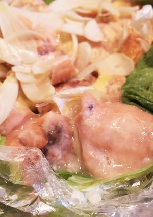 秋鮭マヨのレンジ蒸し❁*+-レシピのメイン写真