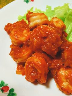 えびと玉ねぎのケチャップ炒め-レシピのメイン写真