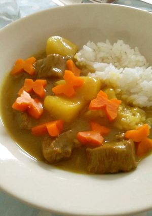 覚え書: 圧力鍋で牛肉柔らかビーフカレー-レシピのメイン写真