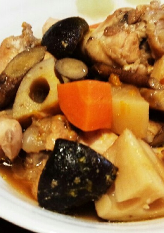 炊飯器で簡単♪鶏手羽元と根菜の甘酢煮-レシピのメイン写真