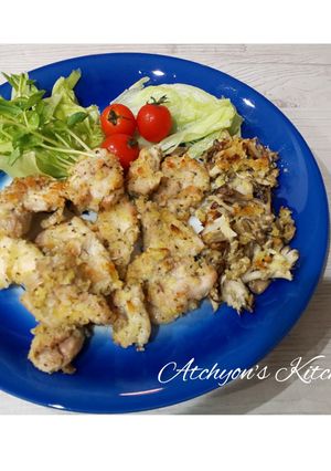 揚げずにヘルシー鶏とキノコのパン粉焼き-レシピのメイン写真