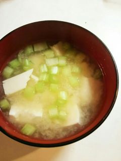 豆腐と大根の葉の味噌汁-レシピのメイン写真