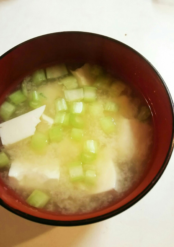 豆腐と大根の葉の味噌汁-レシピのメイン写真