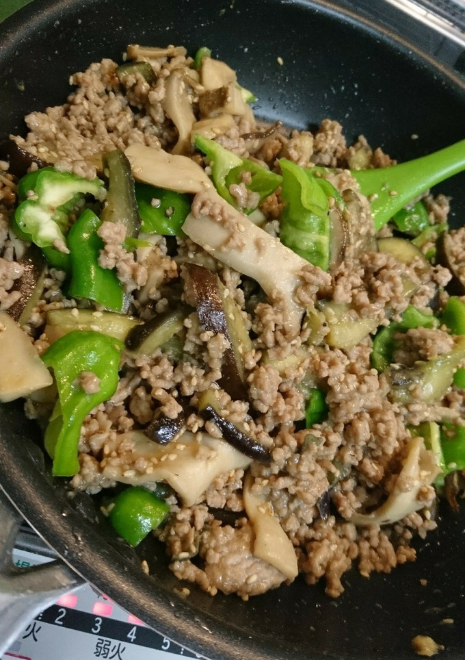 なすとピーマンとエリンギの胡麻味噌炒め-レシピのメイン写真