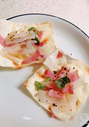 焼売餃子の皮でおつまみピザ-レシピのメイン写真