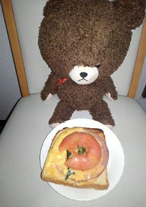 チーズ卵紫蘇のトマトトースト！-レシピのメイン写真