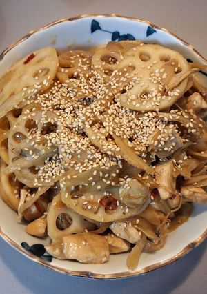 トリとレンコンとゴボウのきんぴら-レシピのメイン写真