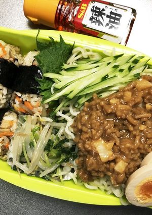 旦那弁当193♥ジャージャー麺弁当！-レシピのメイン写真