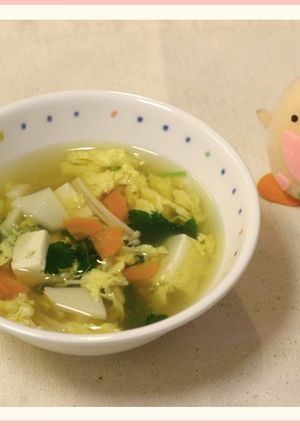 たべまる給食【かきたま汁】-レシピのメイン写真