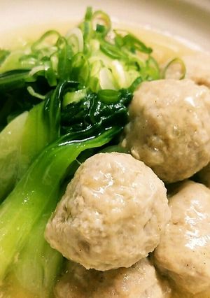 肉だんごとチンゲン菜の煮込み-レシピのメイン写真