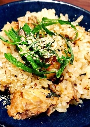 サバ味噌煮缶で 簡単 炊き込みご飯-レシピのメイン写真