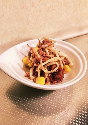 簡単！材料３つ！コンビーフおかず-レシピのメイン写真