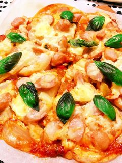 超カンタン フライパンで餃子の皮ピザ-レシピのメイン写真
