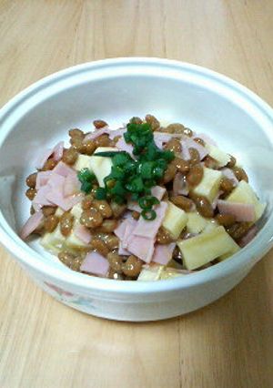 ハムチーズ納豆-レシピのメイン写真