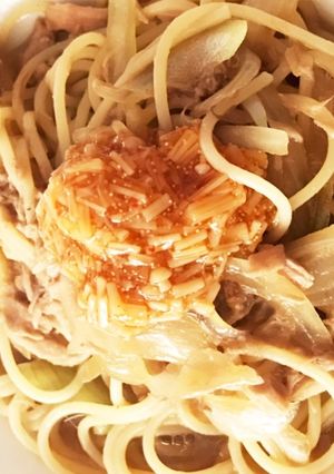 簡単なめたけの和風パスタ^ ^-レシピのメイン写真