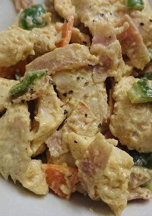 レンジで♪むね肉のマヨカレーチーズ焼き-レシピのメイン写真