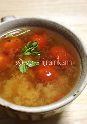冷凍プチトマトの味噌汁-レシピのメイン写真