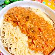 チキンキーマカレーのスパゲティ♪