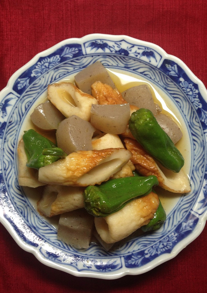 サッと出来るちくわとこんにゃくししとう煮-レシピのメイン写真