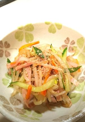 簡単❗もやしハムきゅうりのゴマぽん酢合え-レシピのメイン写真