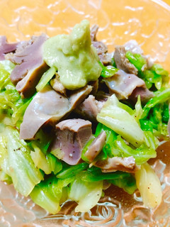砂肝とキャベツのわさびぽん酢-レシピのメイン写真