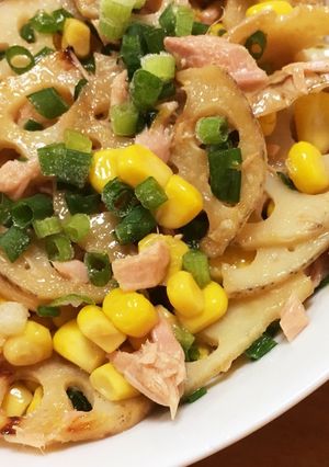 レンジで簡単、れんこんツナサラダ-レシピのメイン写真