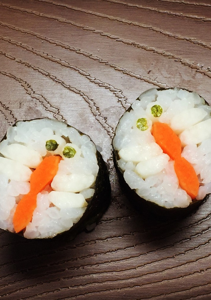 寿司型・模様巻き(トンボ２個だけ弁当用)-レシピのメイン写真