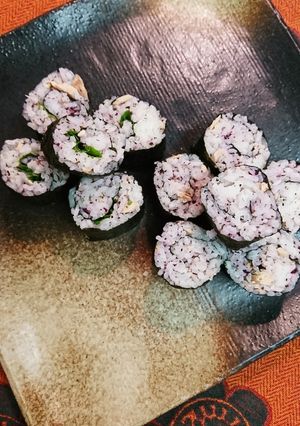 ツナゆかり寿司巻き-レシピのメイン写真