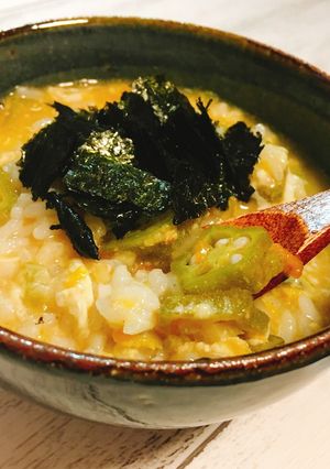 トマトとオクラの和風リゾット-レシピのメイン写真