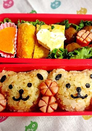 くまちゃん弁当-レシピのメイン写真