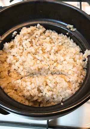 土鍋で炊く玄米&もち麦-レシピのメイン写真