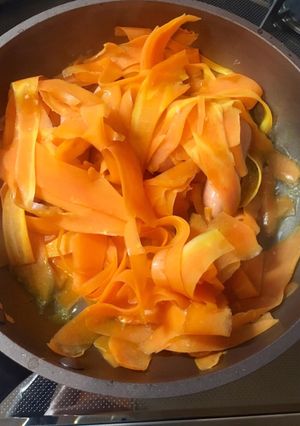 ５分でできる！人参ひらひら煮-レシピのメイン写真