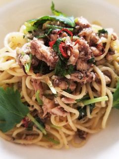 オイルサーディンとみつばの和風パスタ-レシピのメイン写真