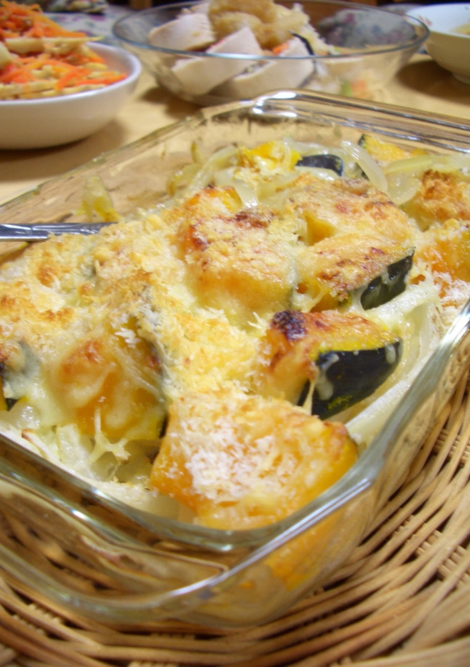 かぼちゃと玉ねぎのチーズ焼き-レシピのメイン写真