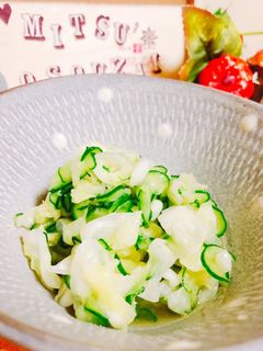 キャベツときゅうりの浅漬けサラダ♪-レシピのメイン写真