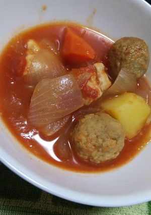 ささ身と野菜のトマト煮-レシピのメイン写真