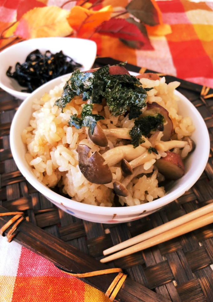 きのことさつまいもの♥炊き込みご飯-レシピのメイン写真