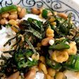 ちゃちゃっと!オクラ納豆たぬきご飯