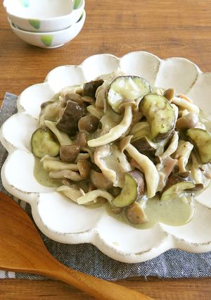 レンジで簡単☆豚肉となすのバジルクリーム-レシピのメイン写真