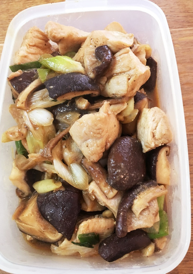 鶏むね肉と椎茸の白味噌炒め-レシピのメイン写真