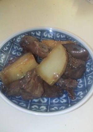 レバーとジャガイモの生姜煮-レシピのメイン写真