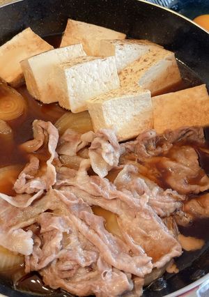 新玉ねぎと豚肉のすき焼き-レシピのメイン写真