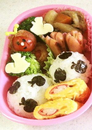 幼稚園　お弁当　秋（虫・りす・りんご）-レシピのメイン写真
