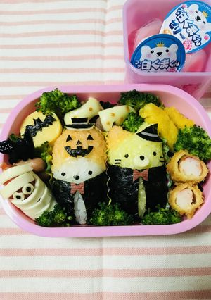 すみっこぐらしハロウィンキャラ弁♡-レシピのメイン写真