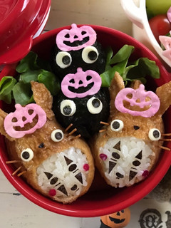 簡単】キャラ弁 ピンクチップ ハロウィン-レシピのメイン写真