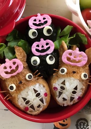 簡単】キャラ弁 ピンクチップ ハロウィン-レシピのメイン写真