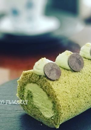 綺麗になれちゃう『抹茶抹茶ロールケーキ』-レシピのメイン写真