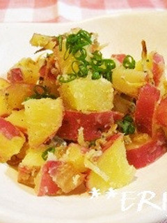 さつまいもの梅じゃこ和え~♪♪-レシピのメイン写真