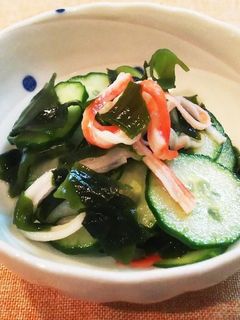 簡単すぐできる★キュウリとわかめの酢の物-レシピのメイン写真